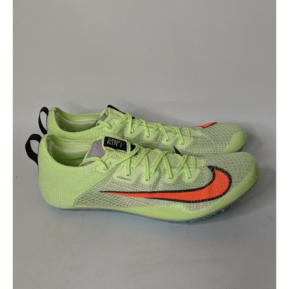Nike Zoom Superfly Elite 2 Track Spikes Barely Volt CD4382-700 Men's Size 10.5